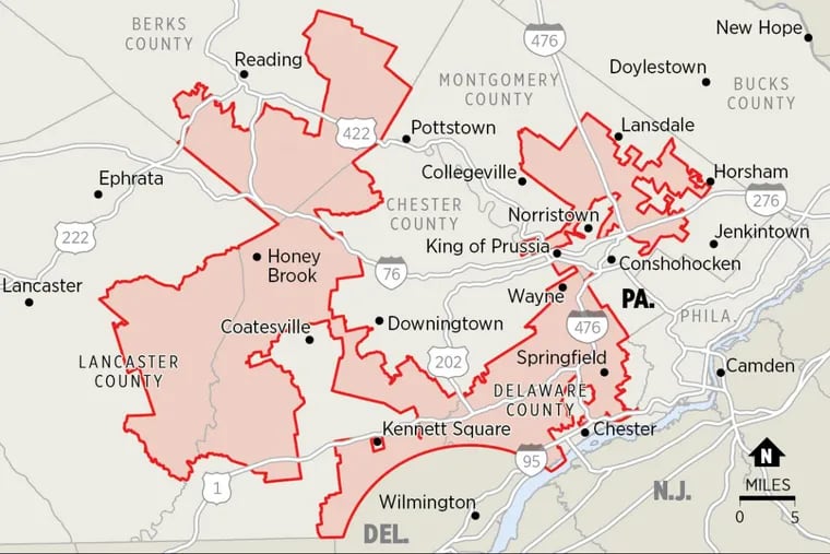 Map of Pennsylvania’s Seventh Congressional District.
