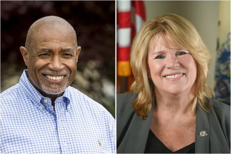 Assemblymembers Herb Conaway (left) and Carol Murphy, are running in a five-way Democratic primary to succeed U.S. Rep. Andy Kim.