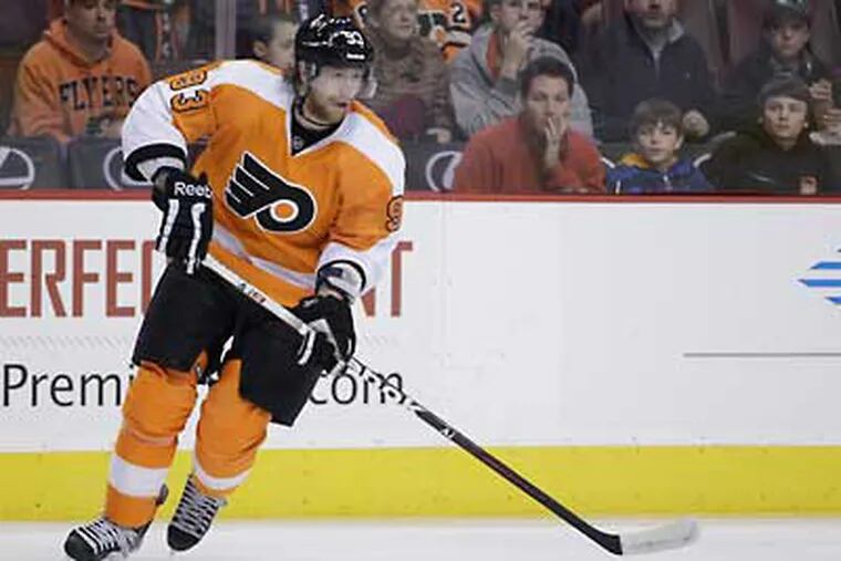 Flyers forward Jake Voracek said he could return to the lineup as soon as Tuesday against New Jersey. (Matt Slocum/AP)