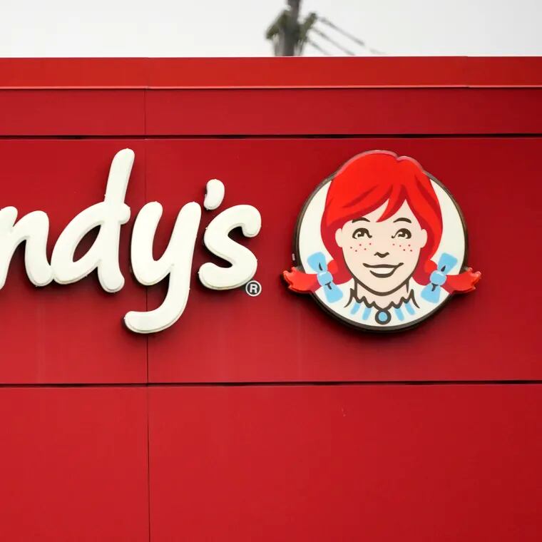 The Wendy's sign is seen at a restaurant in Pittsburgh last year.