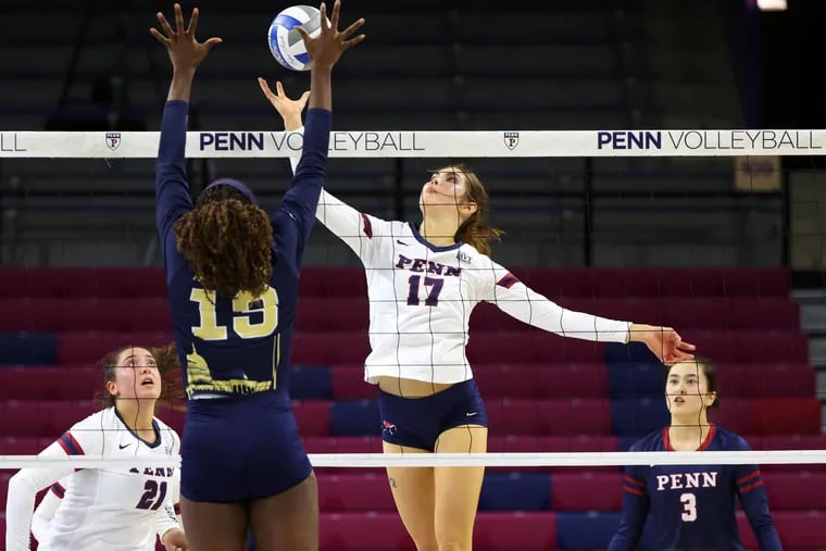 Despite a rough start to the season, Penn has high hopes for the future of its volleyball program fueled by freshman standout Claire Deller (17).