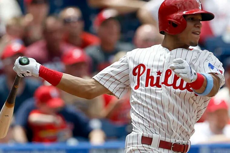 Phillies second baseman Cesar Hernandez was batting .302 entering Tuesday's game against the Dodgers.