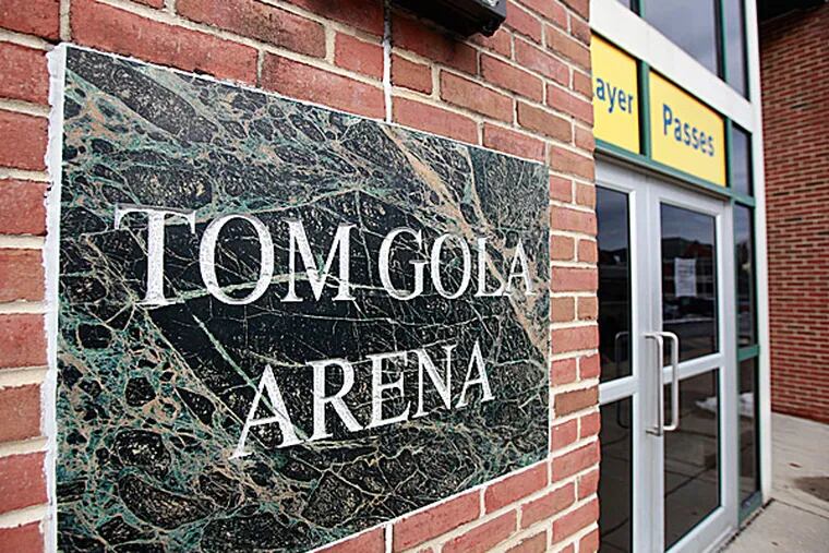 The entrance to the Tom Gola Arena. (David Swanson/Staff Photographer)