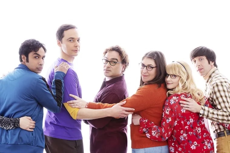 "The Big Bang Theory" stars (from left) Kaley Cuoco, Kunal Nayyar, Jim Parsons, Johnny Galecki, Mayim Bialik, and Melissa Rauch. The show ends its 12-season run on CBS on May 16.