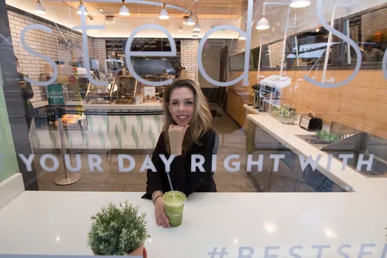 Founder Nicole Marquis at HipCityVeg's Broad Street location.