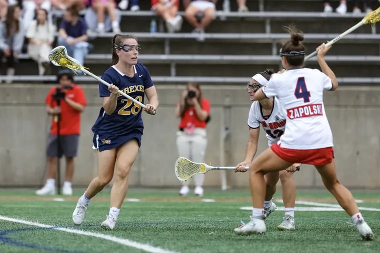 Drexel women's lacrosse team in action in the NCAA tournament on May 13, 2022.