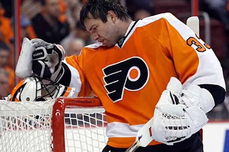 "I still feel very good about my game." Flyers goaltender Brian Boucher said. (Yong Kim/Staff Photographer)