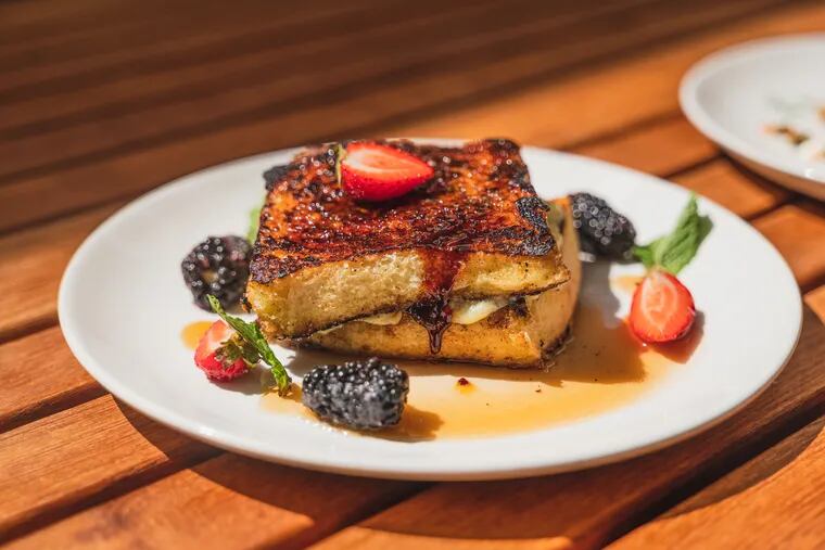 Crème brûlée French toast is on the menu for Easter brunch at Royal Boucherie in Old City.