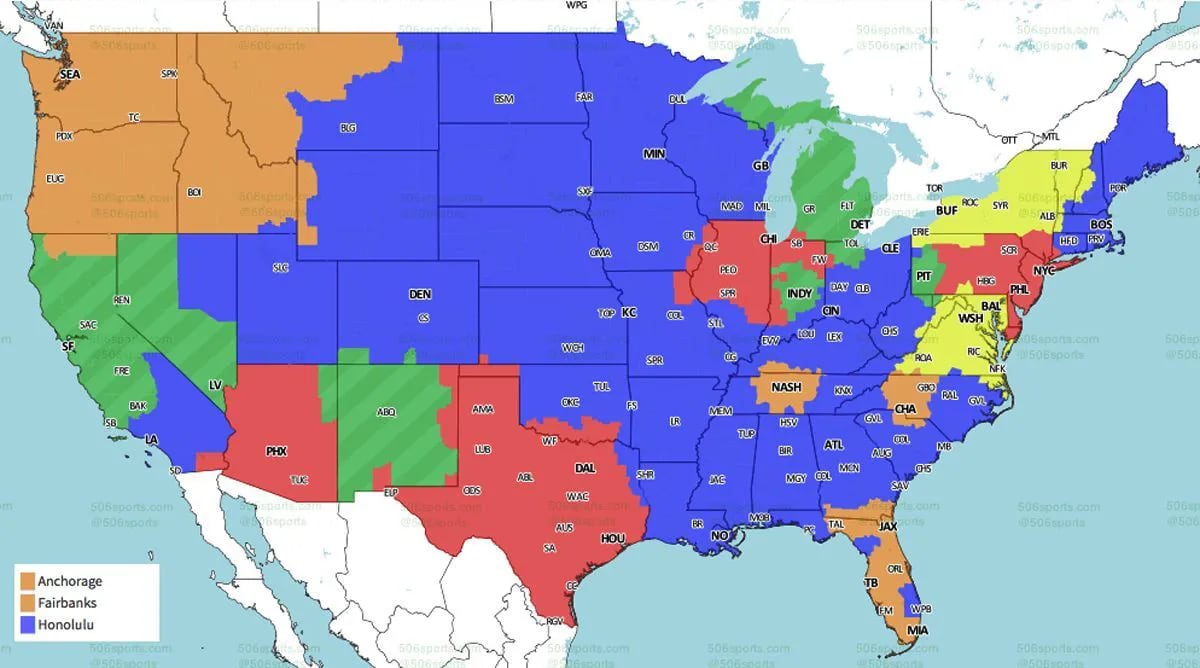 NFL Coverage Map Week 1: TV Schedule for FOX, CBS Broadcasts