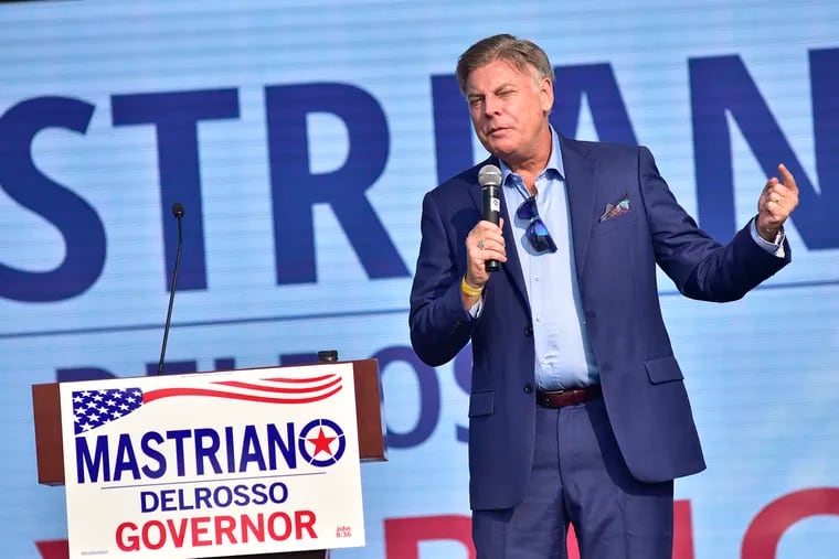 Christian Nationalist Lance Wallnau speaks during a rally for Doug Mastriano, candidate for Pennsylvania Governor, who was accompanied by special guest Donald Trump Jr. at a Chambersburg rally, Friday, September 16, 2022.