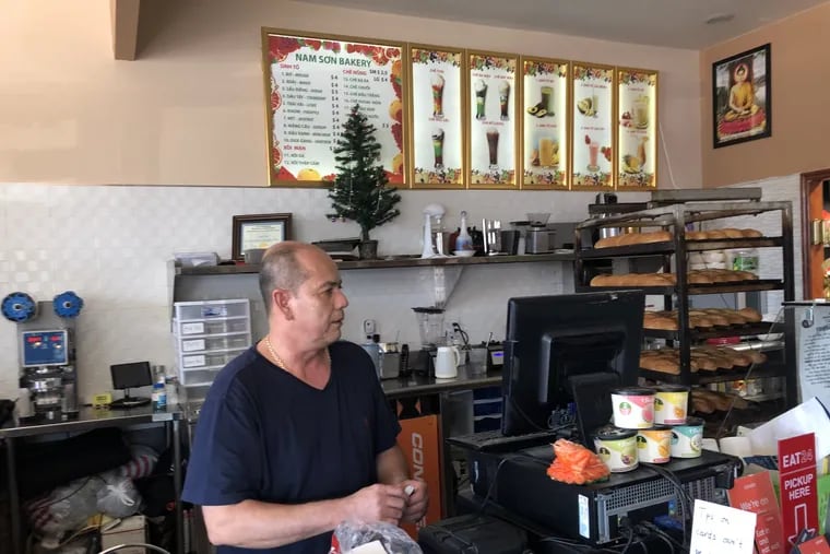 Thomas Hinnson, the proprietor of Nam Son Bakery, is worried that he would have to spend tens of thousands of dollars to relocate his popular banh mi shop.