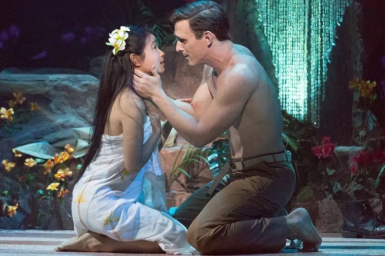 Rodgers and Hammerstein's &quot;South Pacific&quot; at Walnut Street Theater features Alison T. Chi is Liat and Ben Michael is Lt. Cable.