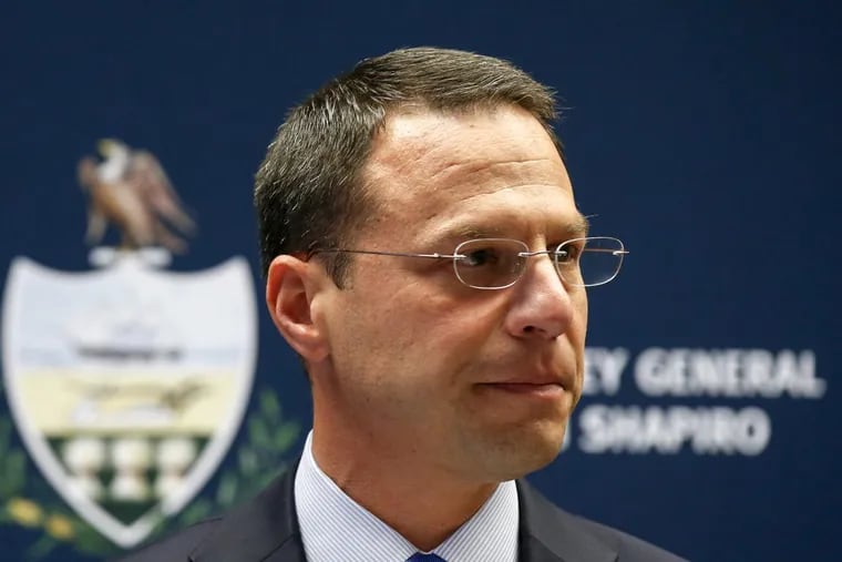 Pennsylvania Attorney General Josh Shapiro, pictured during an earlier press conference.