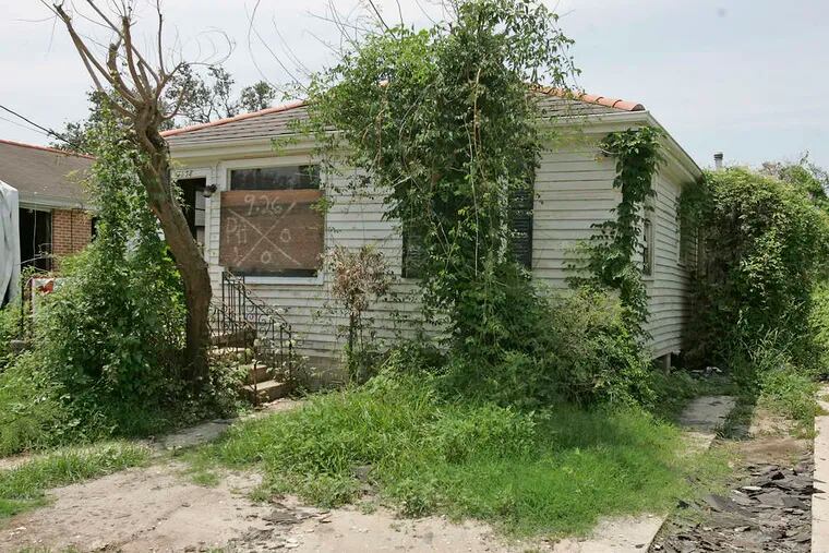 The remains of McLeod's home in New Orleans' Lakeview section. Most of her belongings were lost in Katrina.