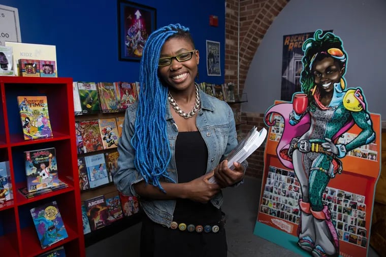 Ariell Johnson opened Amalgam Comics & Coffee Shop at 2578 Frankford Ave. in Kensington in December 2015. Reports call her the first African American woman to open a comics store on the East Coast.