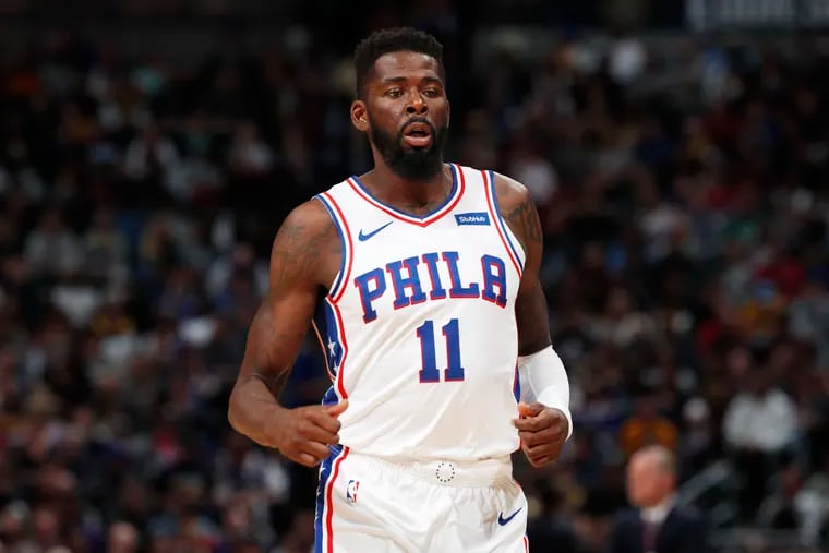 Forward James Ennis III, pictured during Nov. 8's loss to the Nuggets in Denver, had a big night for the Sixers in Friday's win against New York.