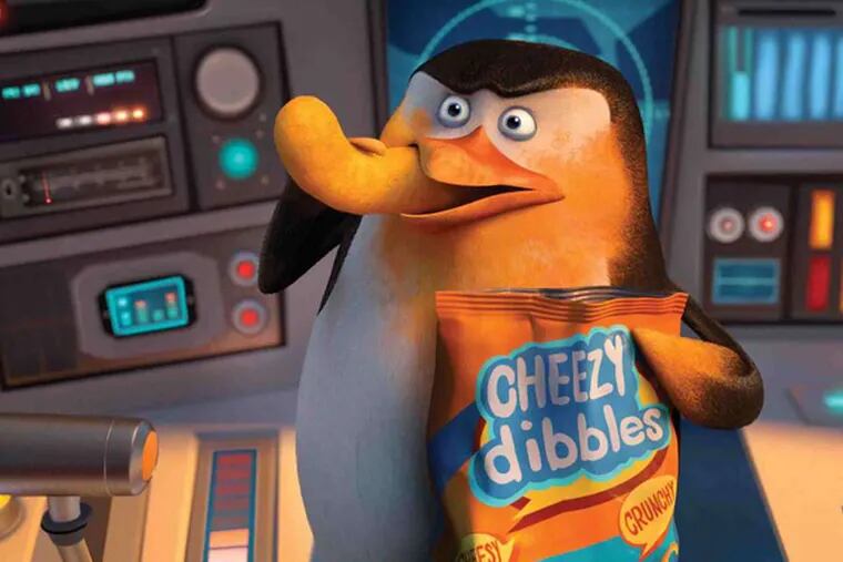 Skipper (voiced by Tom McGrath) , one of the &quot;Penguins of Madagascar&quot; targeted by a villain who wants to zap their cuteness.