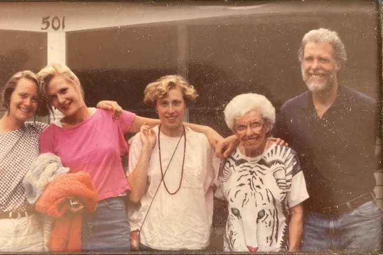 Rodney W. Napier (far right) with his daughters (L-R) Amma, Laura, and Tori (Victoria). Beside him is his mother Gladys Napier.