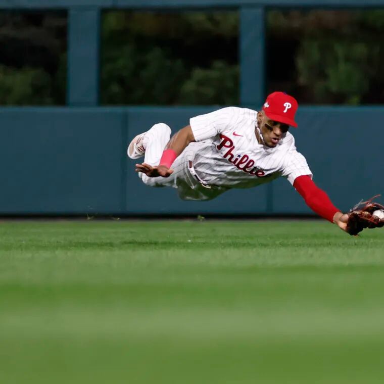 One of Johan Rojas' favorite catches -- snagging a line drive off the bat of Tommy Pham in the NLCS -- started with doubt. "I didn’t think I had a chance.”