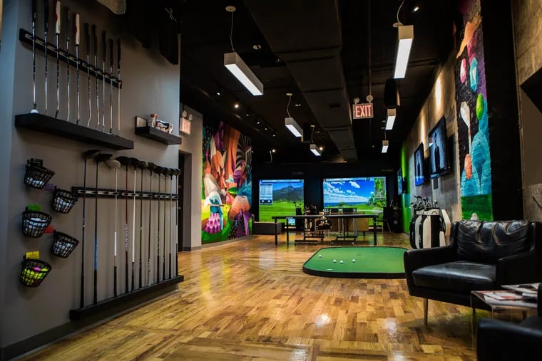 Five Iron Golf's New York locations include lounges and golf simulators.