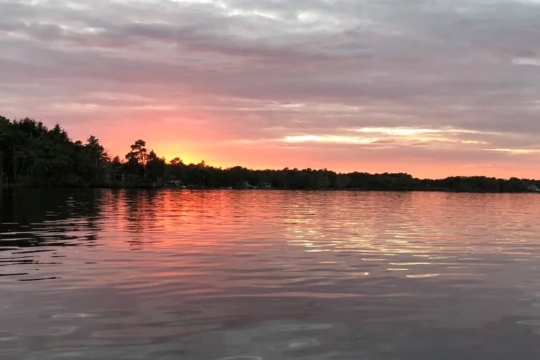 A sunset on the Mullica River as viewed off the Pine Barrens Byway, now designated as a National Scenic Byway.