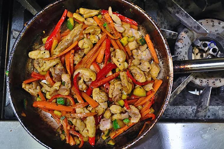 Chicken stir fry with vegetables.  (C.F. Sanchez / Staff Photographer)