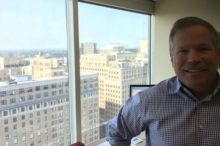 Wilmington, Del. tech and social investor Ben du Pont, in his office overlooking the million-square-foot DuPont Building that until recently housed the headquarters of the 215-year-old company that bears his family’s name.