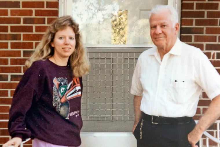 Barbara Mancini, the nurse accused of assisted suicide in the death of her 93-year old father, Joseph Yourshaw, is seen with him in a 1992 photo taken in Florida. (Family Photo)