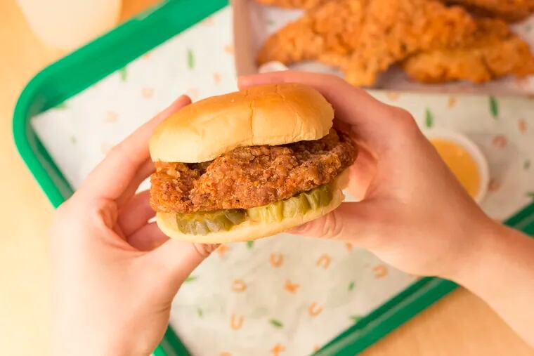 The Fuku spicy chicken sandwich that will be available at Eagles home games.