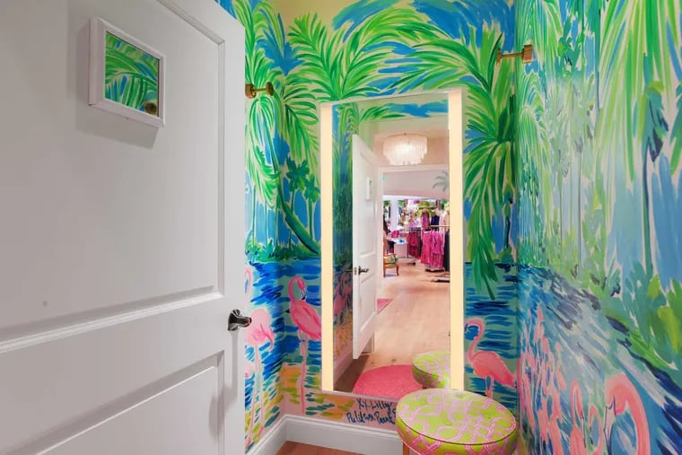 The interior of a typical Lilly Pulitzer store.