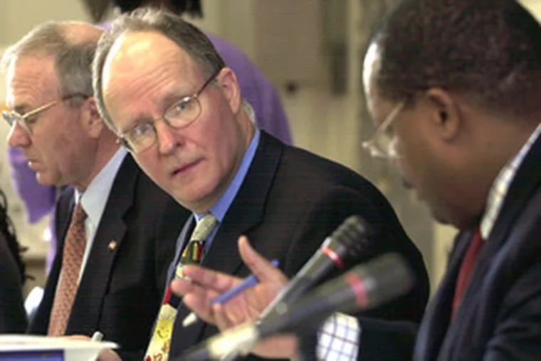 Paul Vallas was CEO of the Philadelphia School District from 2002 through 2007. He's now a front-runner in the Democratic primary for the Chicago mayoral race. He's shown in this file photo from his years in Philadelphia.