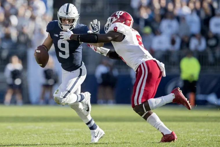 Penn State quarterback Trace McSorley has passed for 1,284 yards with six touchdowns and three interceptions in five games.