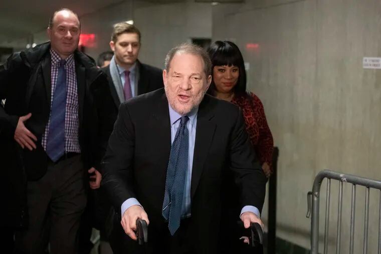 Harvey Weinstein arriving at his rape trial on Tuesday.