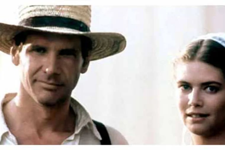 Harrison Ford and Kelly McGillis as Detective John Book and Rachel Lapp, respectively, in a scene from "Witness." Paramount Pictures publicity.