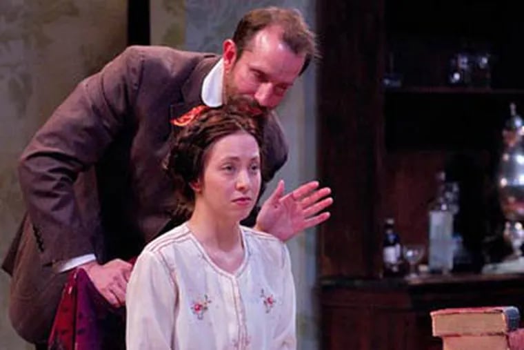 Melissa Lynch appears with Charlie DelMarcelle in the Lantern Theater Company's production of "Uncle Vanya". (Photo courtesy of Mark Garvin)