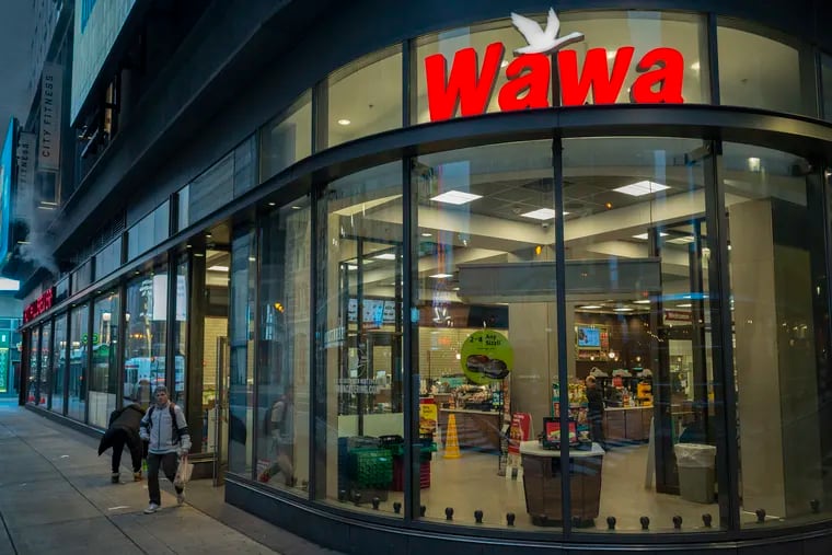 WAWA at 12th and Market St. in Center City Philadelphia on Friday morning March 20, 2020. The convenience store chain serving Philadelphia and region is adjusting to what it considers improved safety during coronavirus pandemic. Coffee and other drinks will no longer be self-service.