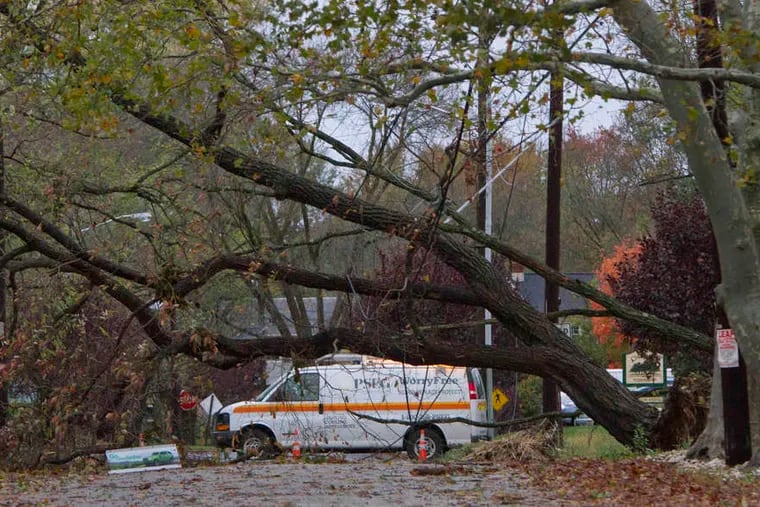PSE&G trucks responding to downed limbs and power lines, in this case in Cherry Hill, prompted plans to &quot;harden&quot; its systems.