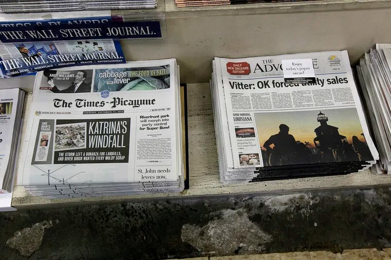 The Advocate and the New Orleans Times-Picayune. The newspaper group last week announced it was furloughing about a tenth of its 400-member workforce, with the remaining employees switching to a four-day week.