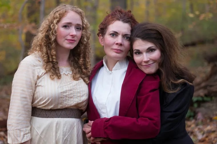 Sophia Barrett, Jennifer Summerfield, and Jessica DalCanton in "Three Sisters," Feb. 6-March 3 at the Hedgerow Theatre.