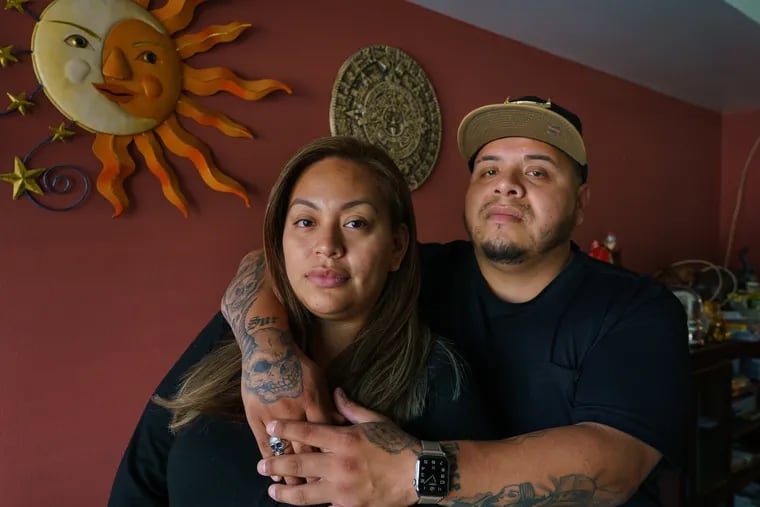 Esmeralda Lucero, left, and her husband Ivan Lucero, are shown here at their business in Bridgeton, N.J., where the search continues for a missing 5-year-old girl disappeared. Their business has donated $5,000 toward a reward for information in the case, which has vexed and troubled the community.