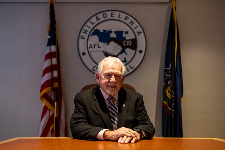 Pat Eiding, 82, retiring president of the Philadelphia AFL-CIO.
