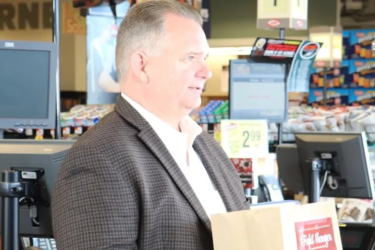 Acme Markets president Jim Perkins at the Bala Cynwyd store in October to kick off a holiday food drive.