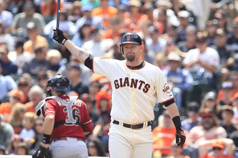 Aubrey Huff, seen here during his playing days with the San Francisco Giants, has been vocal about his dislike for coronavirus restrictions. (Josie Lepe/Bay Area News Group/TNS)