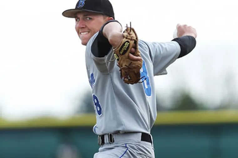 Bensalem's Zach Hizer scattered 6 hits and allowed one run in
bensalem's 5-1 win. (Michael Bryant / Staff Photographer )