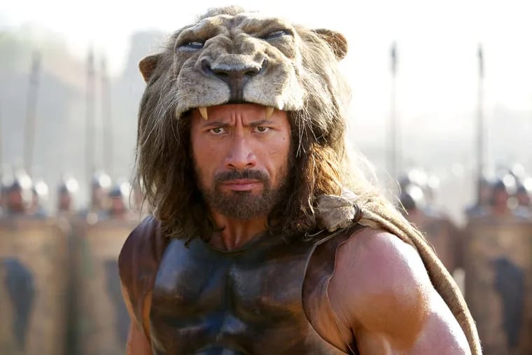 You're gonna hear him roar: Dwayne &quot;The Rock&quot; Johnson plays Hercules in &quot;Hercules&quot; with his trademark unmodulated bullhorn voice.